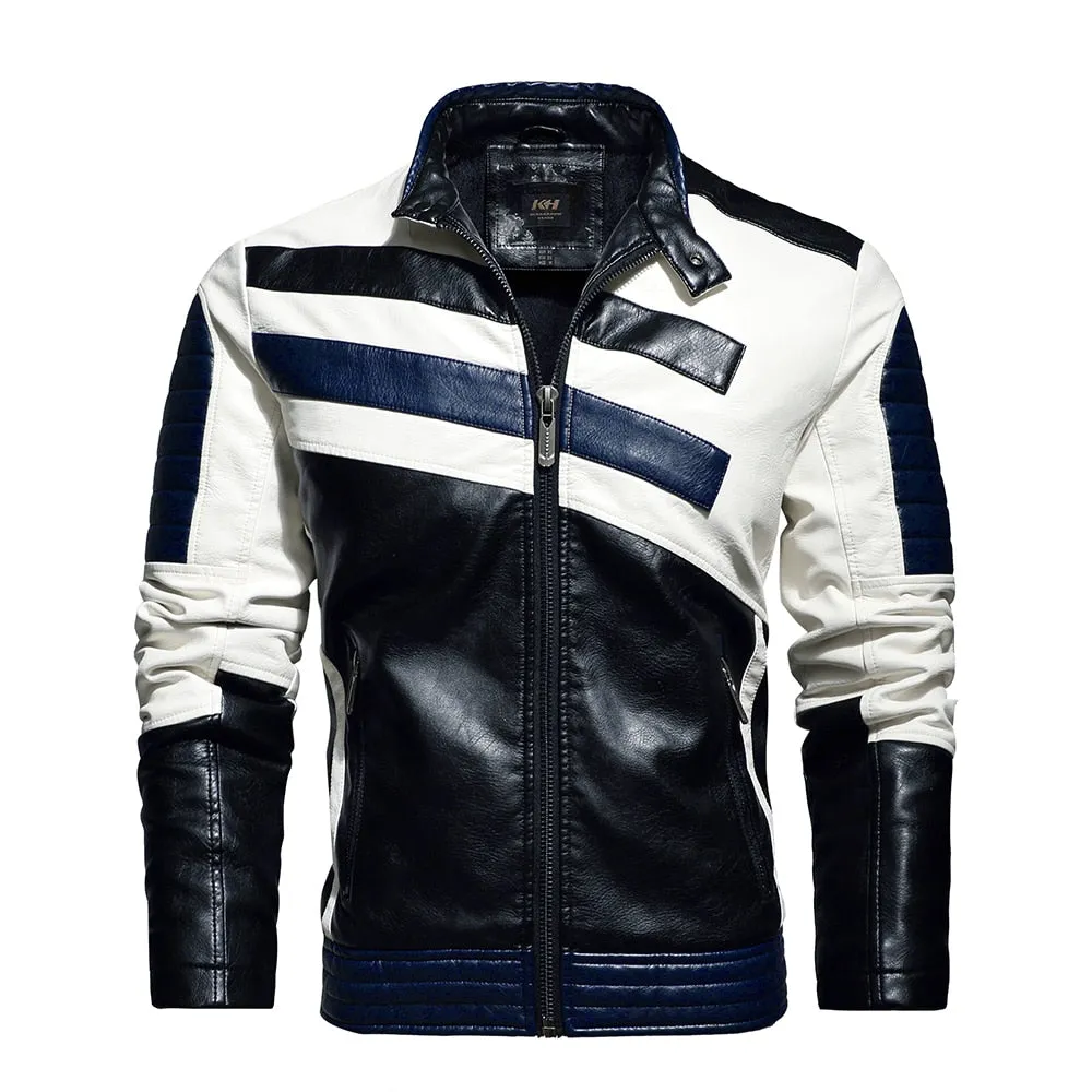Trendy Leather Jacket Men Outwear Men  Jacket