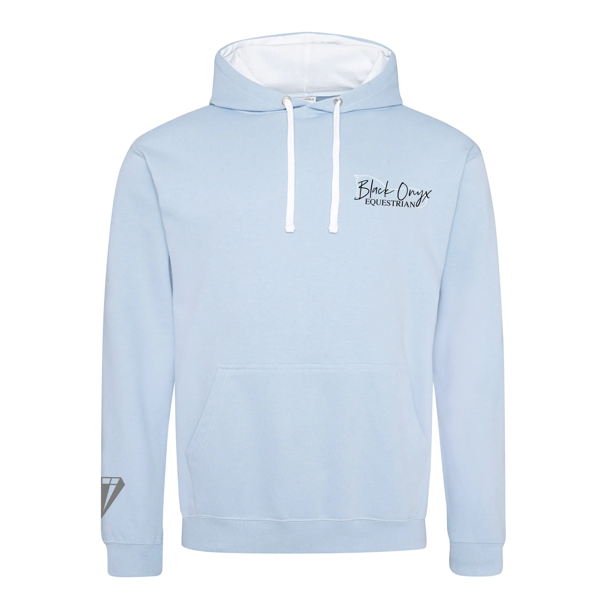 Unisex Contrast Hoodie - Light Blue