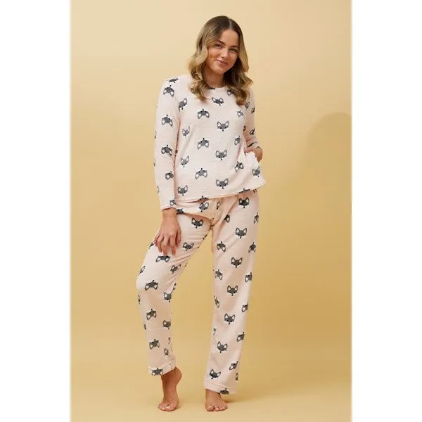ZEN FOX PRINT PLUSH PYJAMA SET